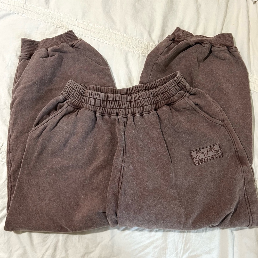 Roider Jogger In Brown Wash L'Amour Motel Label Embro